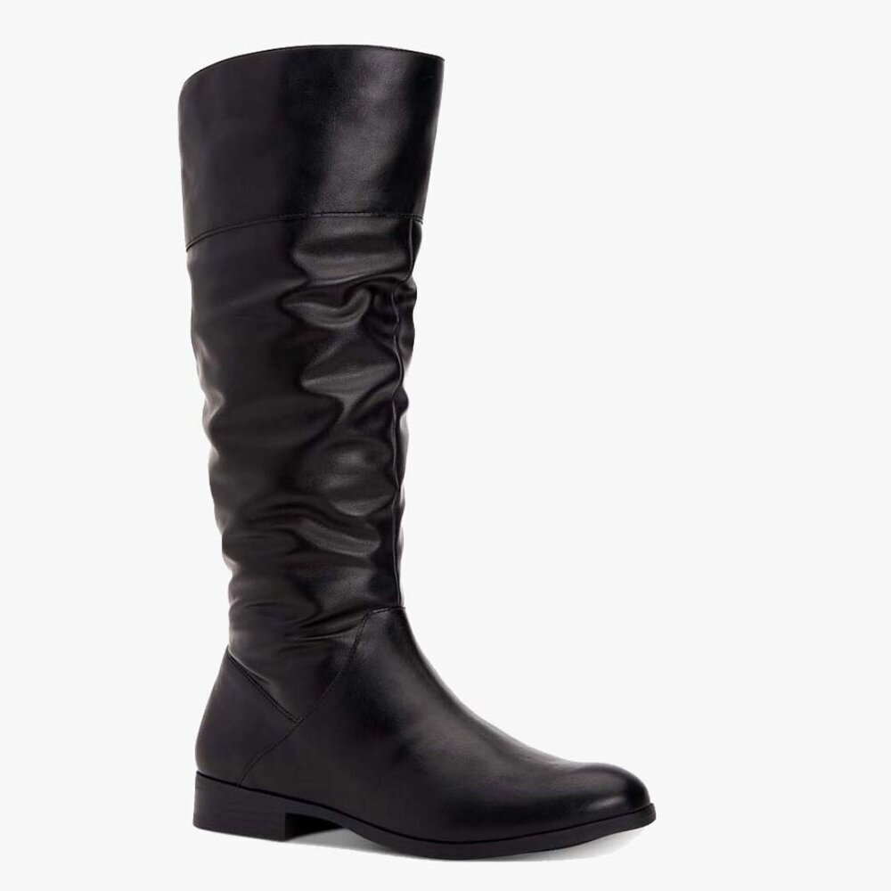 Style & Co Kelimae Black Scrunch Boots size 6